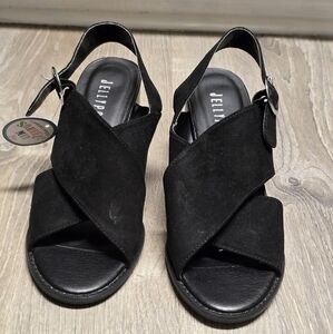 Jellypop "Agatha" Women's Black‎ Strappy Heels Size 9M